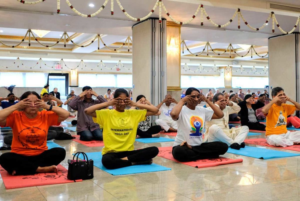 Photos: International Yoga Day comes to Flushing