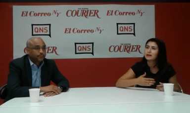 Senator Jose Peralta and Jessica Ramos in bilingual candidate forum.