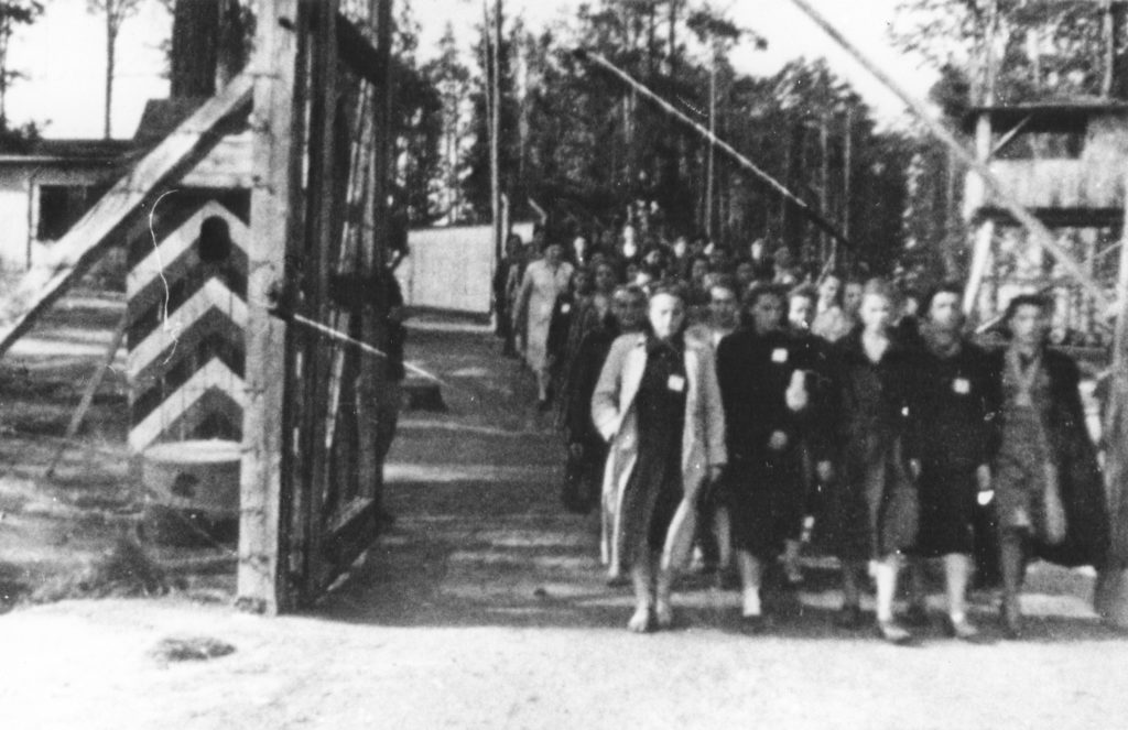 Photo courtesy of the U.S. Holocaust Memorial Museum, female prisoners at the Trawniki Labor Camp.