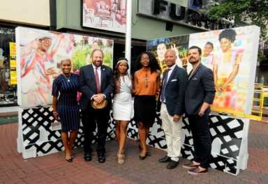 Local artist’s work featured on digital art wall in Jamaica