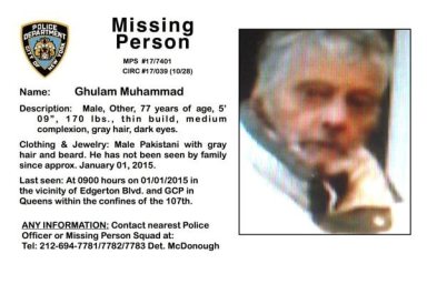 Jamaica father, 77, has been missing for three years