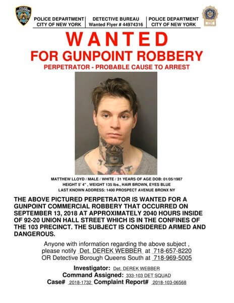 Police on the lookout for Jamaica robbery suspect