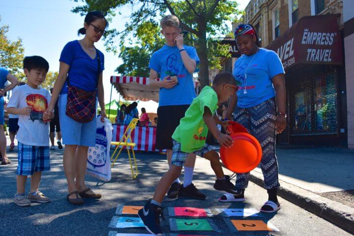 Family-friendly games will be part of the fun at the Sept. 23 "Sunday Stroll" along Bayside's Bell Boulevard.