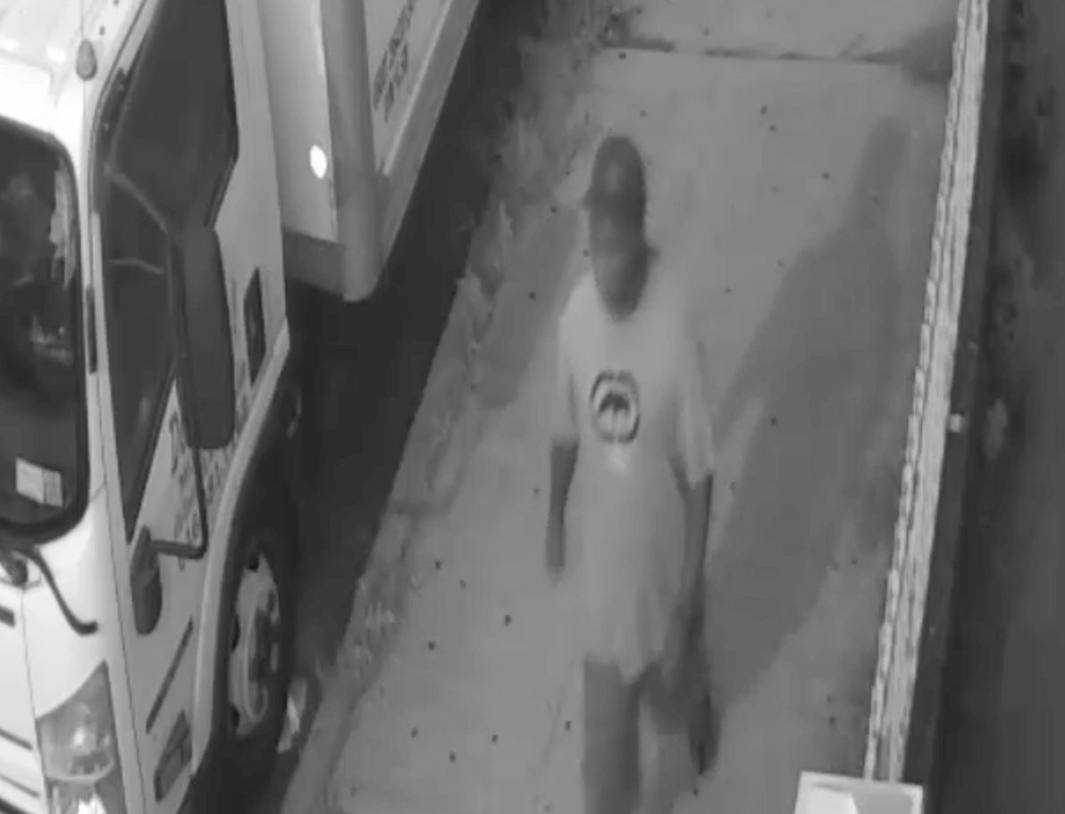 A security camera image of the suspect wanted for a recent Ozone Park armed robbery.