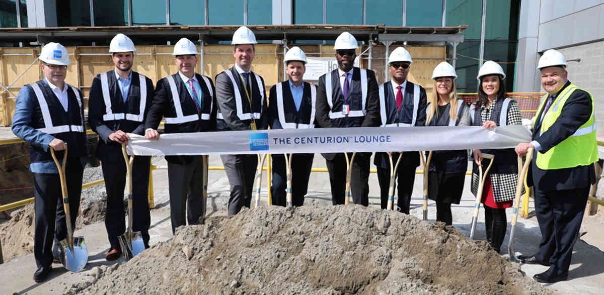 Breaking ground for Amex Lounge at T4