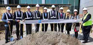 Breaking ground for Amex Lounge at T4