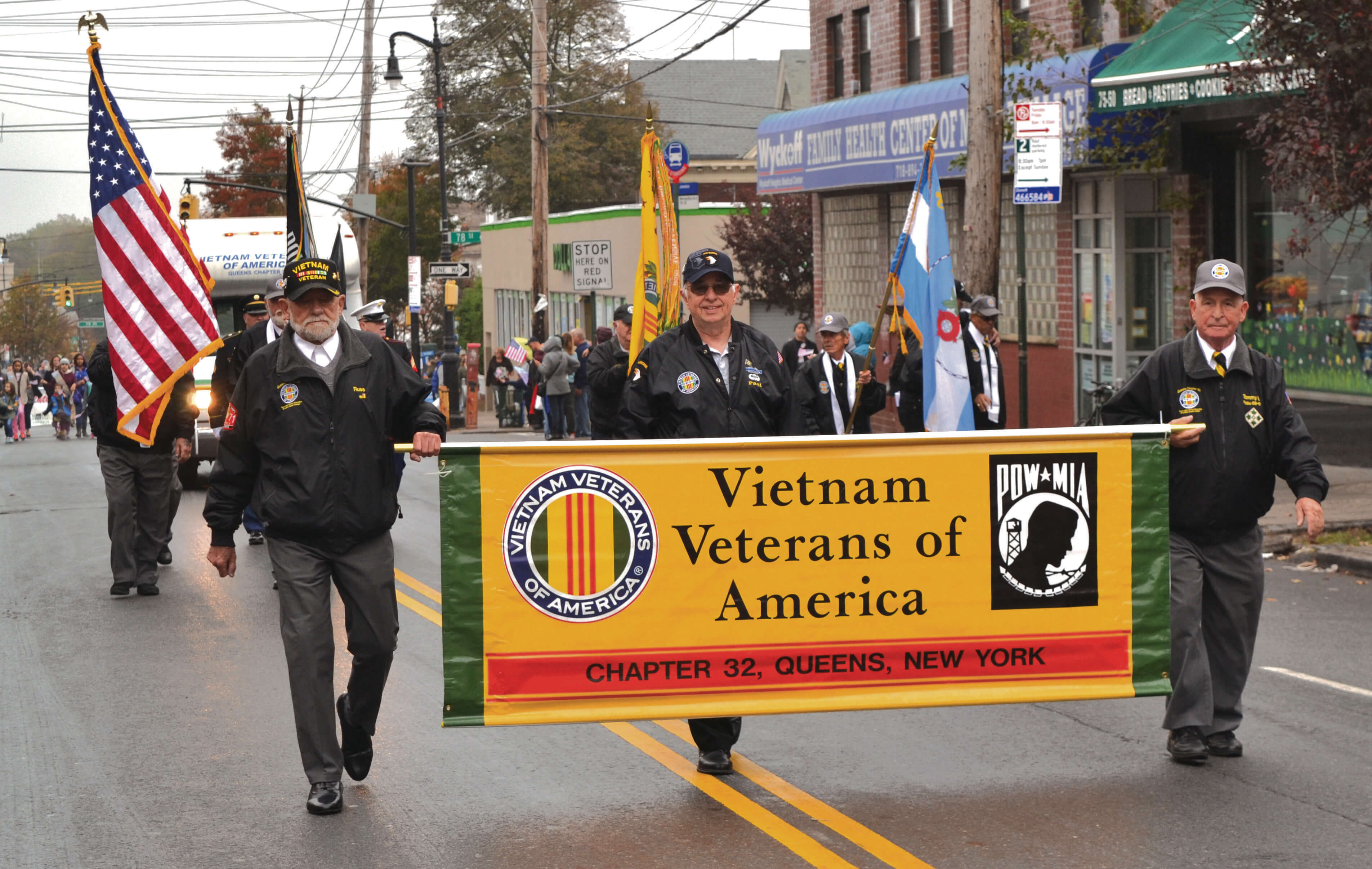 The Vietnam Veterans of America Chapter 32 marching in the 2017 Queens Veterans Day Parade