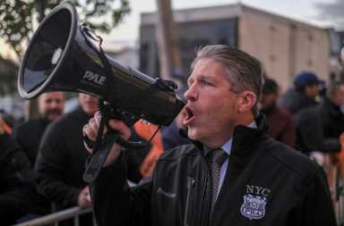 PBA members questions mayor at Arverne town hall