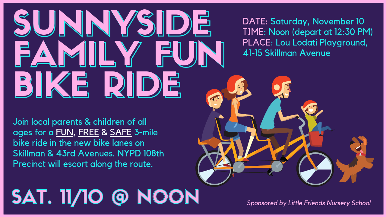 Take a ride through Sunnyside this weekend at this family bike ride