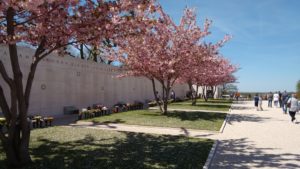The Wall of the Missing in the military cemetery includes includes the names of about 1,700 army and air-force servicemen. 