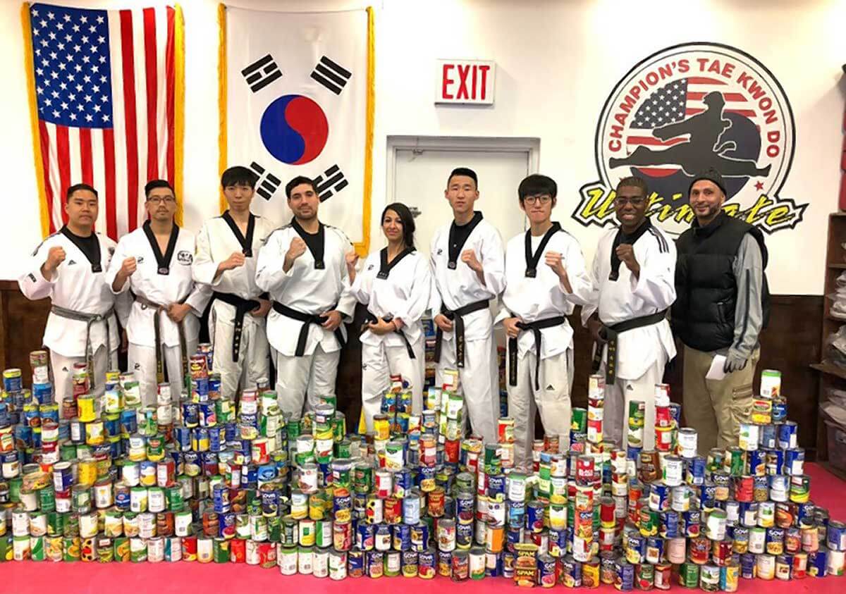 Queens martial artists kick down hunger with food drive to help local charity