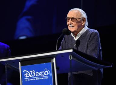 Stan Lee speaking at the D23 Expo
