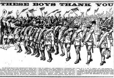 This tribute to the World War I soldiers ran in a May 1918 issue of the Ridgewood Times