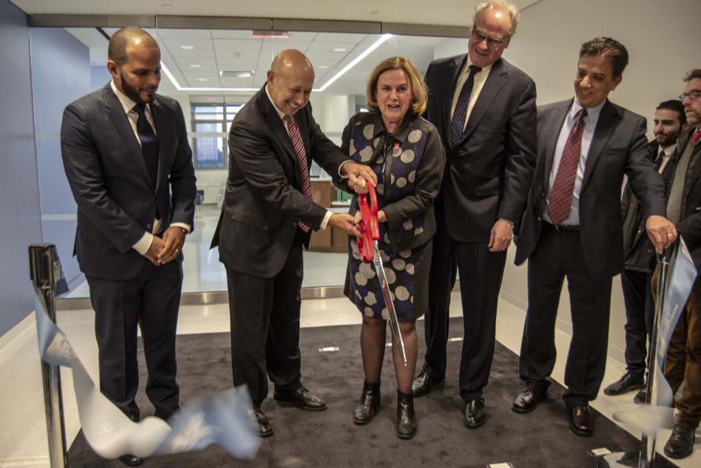 President of LaGuardia Community College Gail Mellow and President of Goldman Sachs Lloyd Blankfein officially open the new 10,000 Small Business Center at La Guardia Community College.