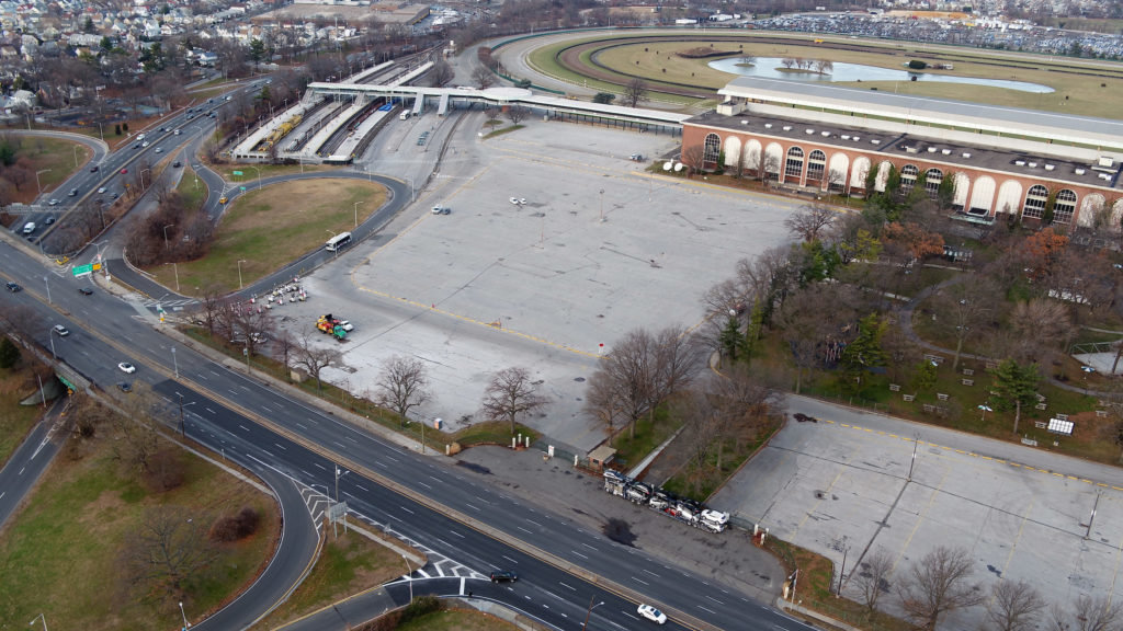 The redevelopment site at Belmont Park