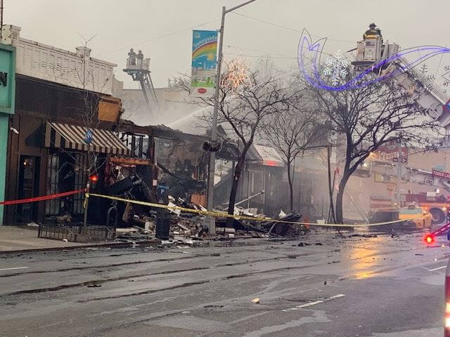 The Sunnyside Shines Business Improvement District is hosting a fundraiser for business owners who lost everything in the five-alarm inferno on Queens Boulevard near 45th Street on Dec. 13.