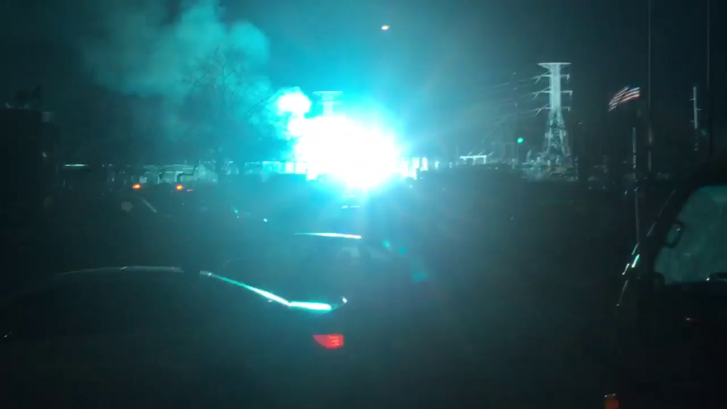 The blue aura from a transformer explosion in Astoria on Dec. 27 could be seen for miles.