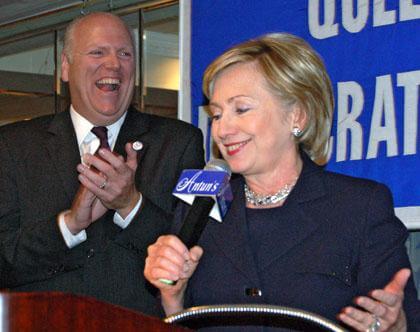Hillary touts Obama at Qns. Village gala