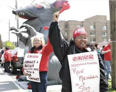 Peninsula Hospital nurses protest