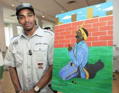 Rikers paintings on display