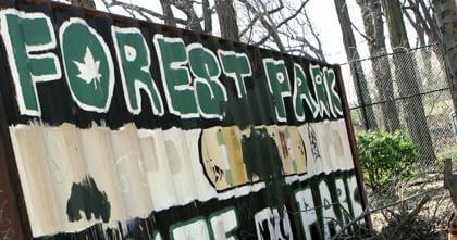 Apologetic rapist drags woman into Forest Pk.