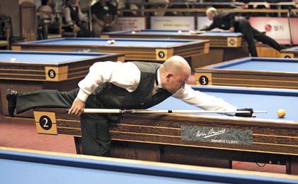 Three-cushion billiards showcased in Flushing