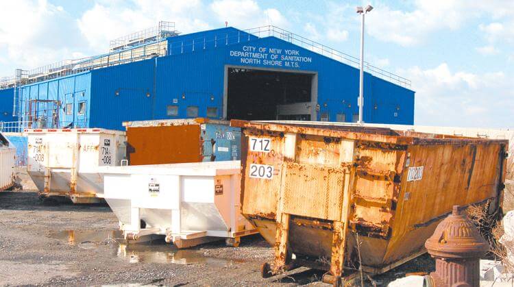 Handling the eastern trash at College Pt.