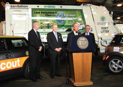 Queens garbage trucks to get cleaner with hybrids