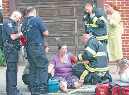 Maspeth fire victims escape serious injury