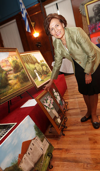 Arts and crafts exhibited at Greek cultural center