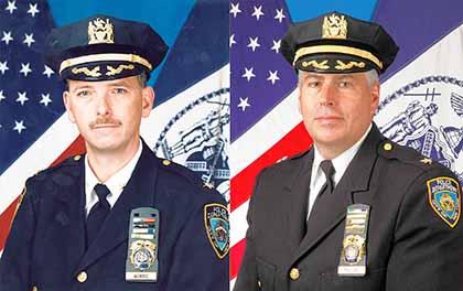 Two Queens cops honored with promotions