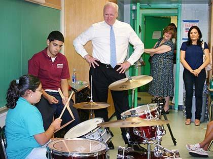 Woodside campers dance with Crowley