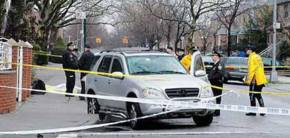 Colliding cars hit woman