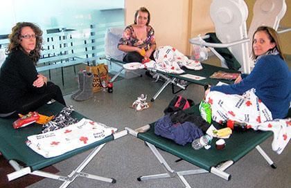 Airport becomes hotel for reluctant guests