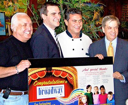Eatery sign touts Broadway