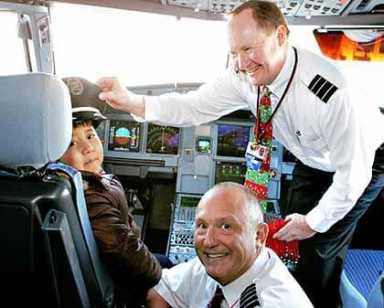 Jetliner to North Pole cheers Cohen kids
