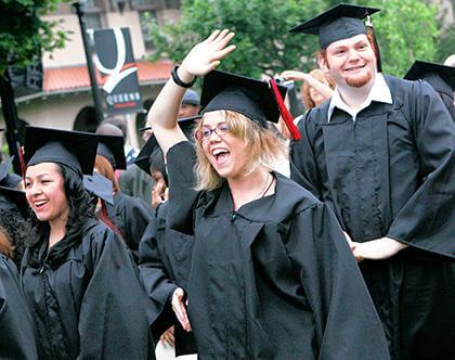 Queens College graduates urged to stay positive on road of life