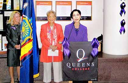 Queens College speaks out on domestic violence