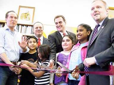 Steinway library reopens