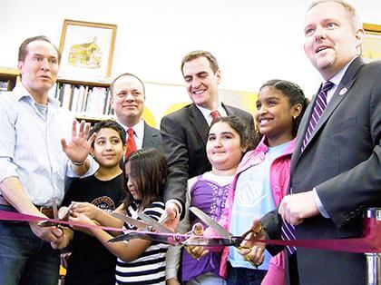 Steinway library reopens