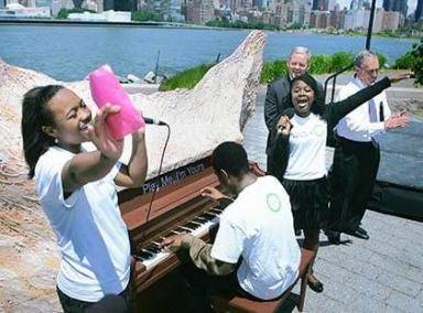 Bloomberg, music festival launch public piano project in Queens