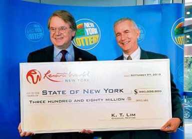 Aqueduct winners pay upfront to state