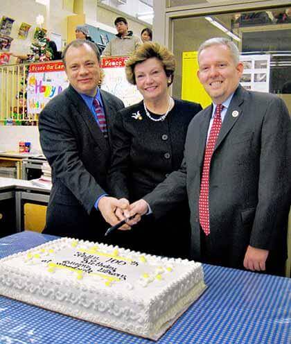 Woodside Library celebrates its centennial with party Elected officials, community members gather for look back at 100 years of lending and learning