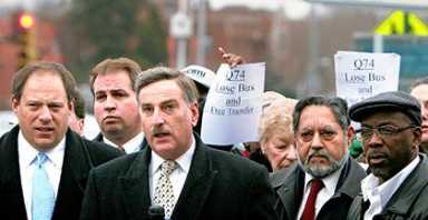 Protesters fight boro bus cuts
