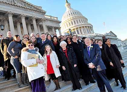 Boro residents cheer Ackerman at swearing-in