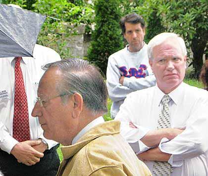 Avella protests Bellerose home, Padavan shows up