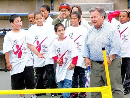 Pupils told to shun violence at Flushing tennis center