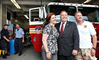 Engine 306 supporters celebrate