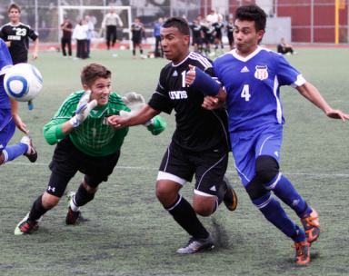 Lewis soccer surges back