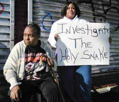 Tenants protest Allen AME